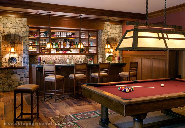 Custom bar and pool room
