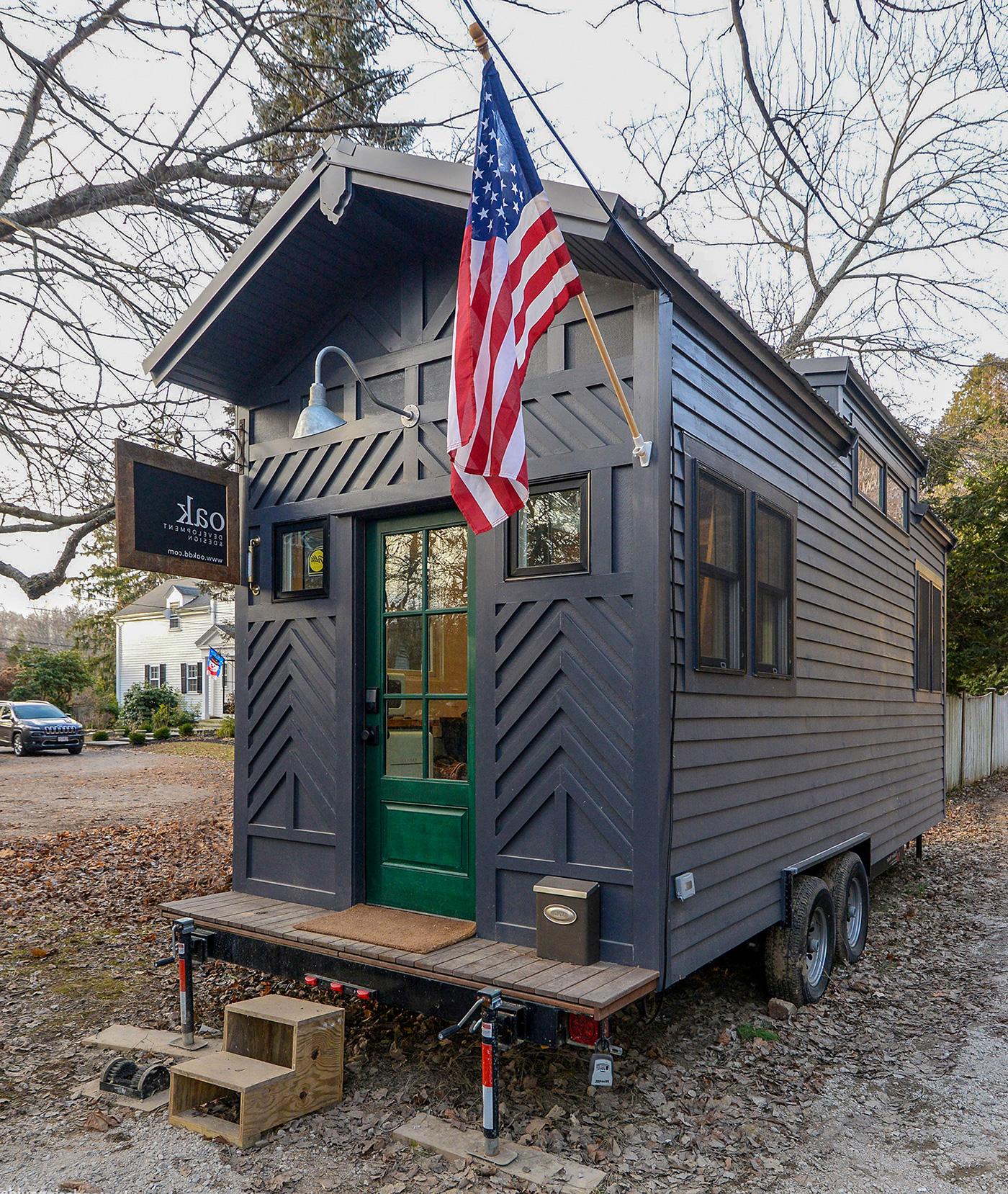 Tiny House turned temporary office by Oak Development & Design
