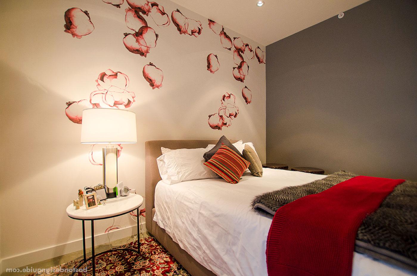 Cozy red bedroom by Sleeping Dog Properties, Inc