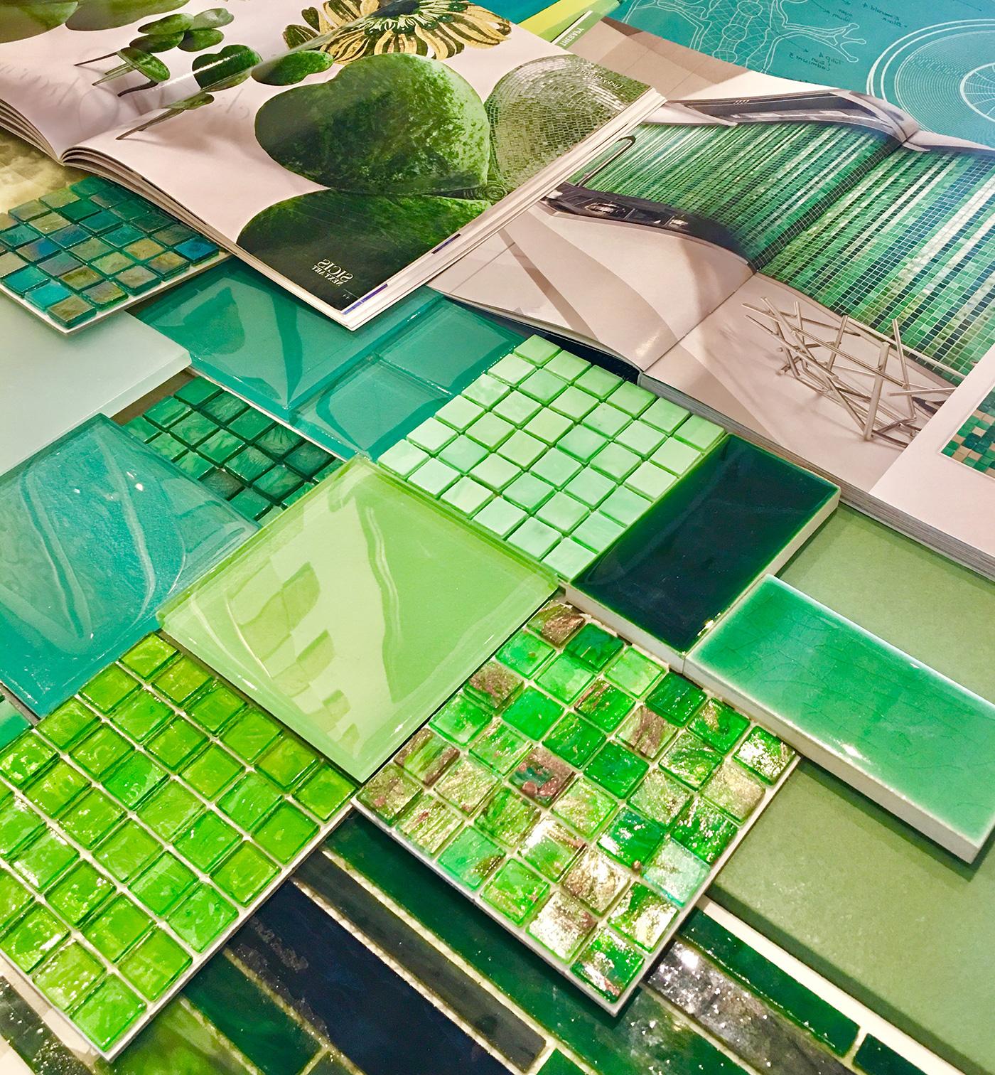High-end Emerald green glass tile