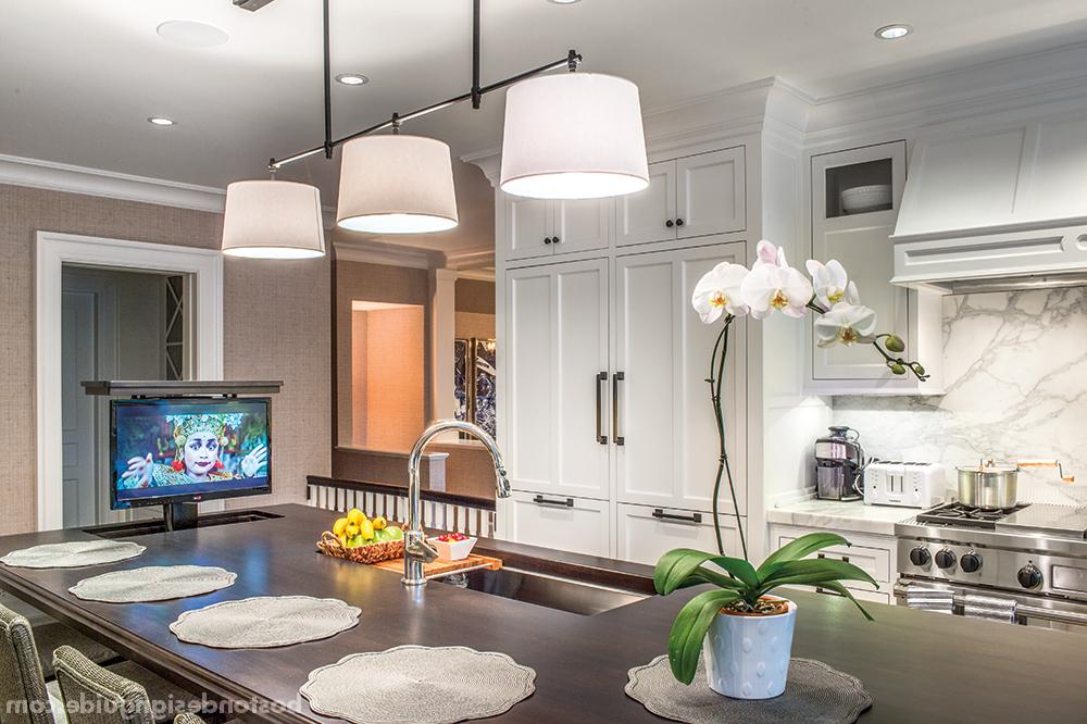 kitchen home integration television systems